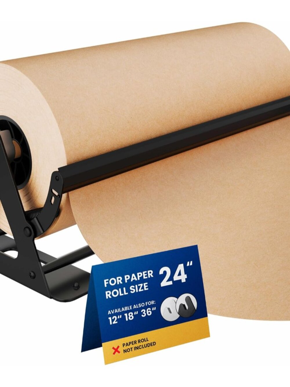 24 Inch Paper Roll Dispenser and Cutter for Kraft, Butcher Paper